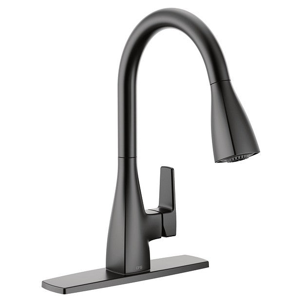 Cfg by Moen 76162BL Slate 1-Handle Pulldown Kitchen Faucet 1.5 GPM-Matte Black