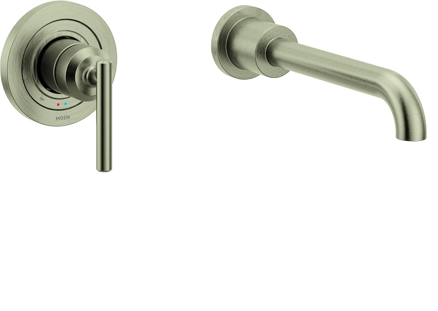 Moen WT691BN Voss Single Lever Handle Wall Mounted Tub Filler Brushed Nickel