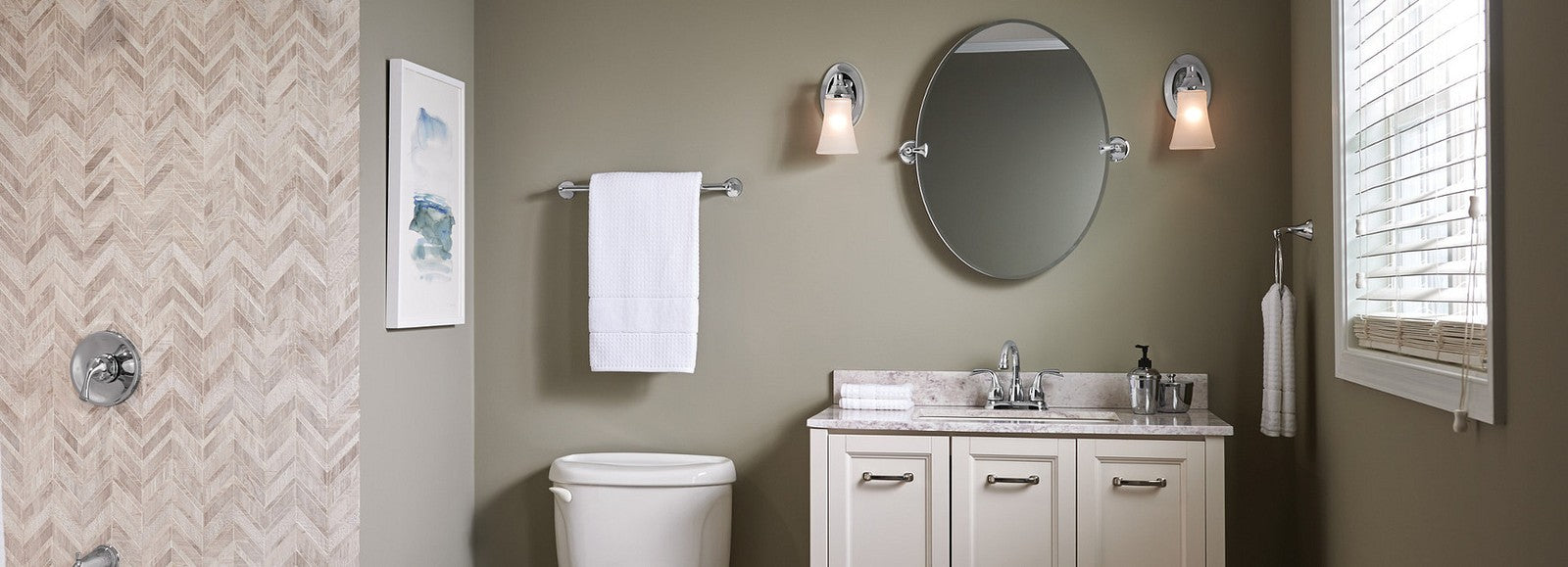 MOEN Idora 4” Centerset 2-Handle Bathroom Faucet in Chrome 84115