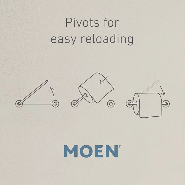 MOEN BH3808BL Genta LX Pivoting Toilet Paper Holder - Matte Black