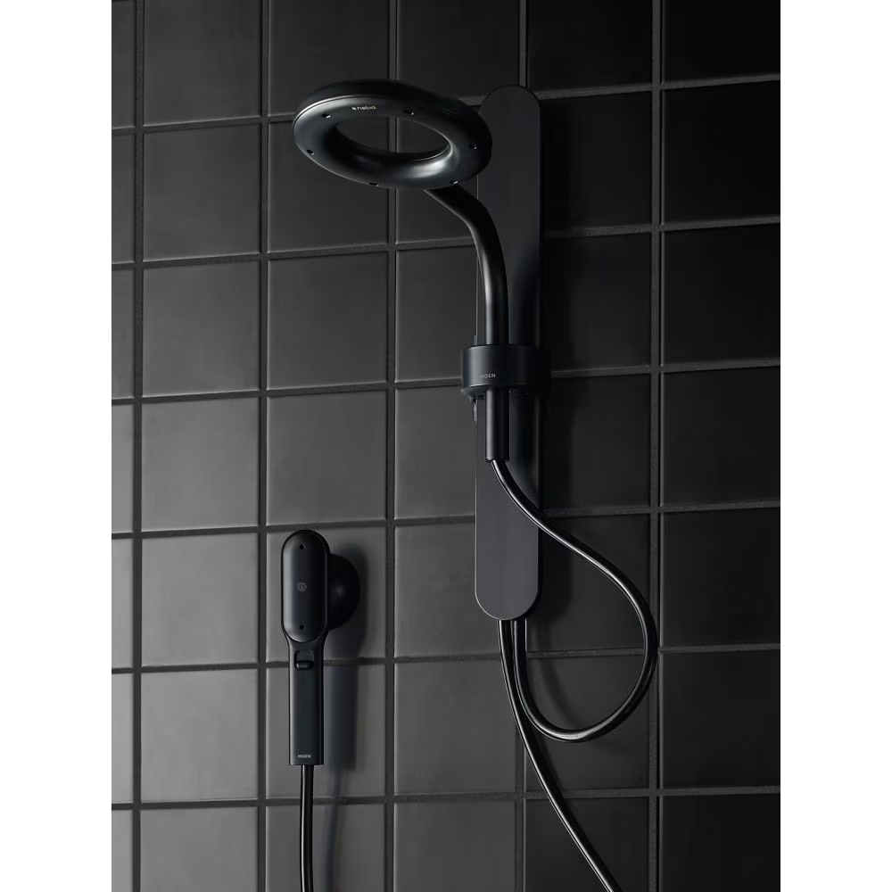 Moen N211C0BL Nebia 1-Spray 8" Dual Handshower & RainShower Head - Matte Black