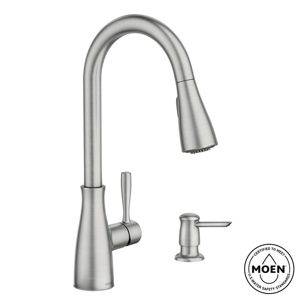 Moen 87699SRS Lucira 1-Handle Pulldown Kitchen Faucet - Spot Resist Stainless