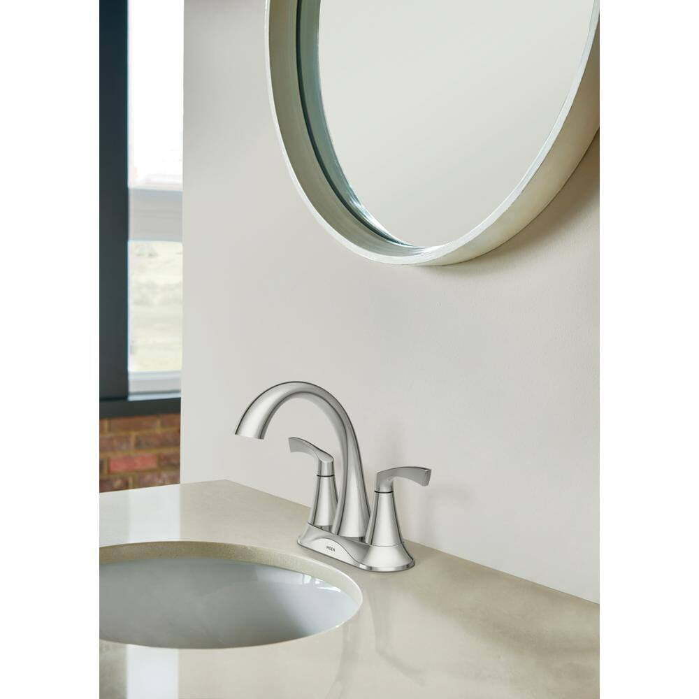 Moen 84467 Korek 4” Centerset 2-Handle Bathroom Faucet - Chrome