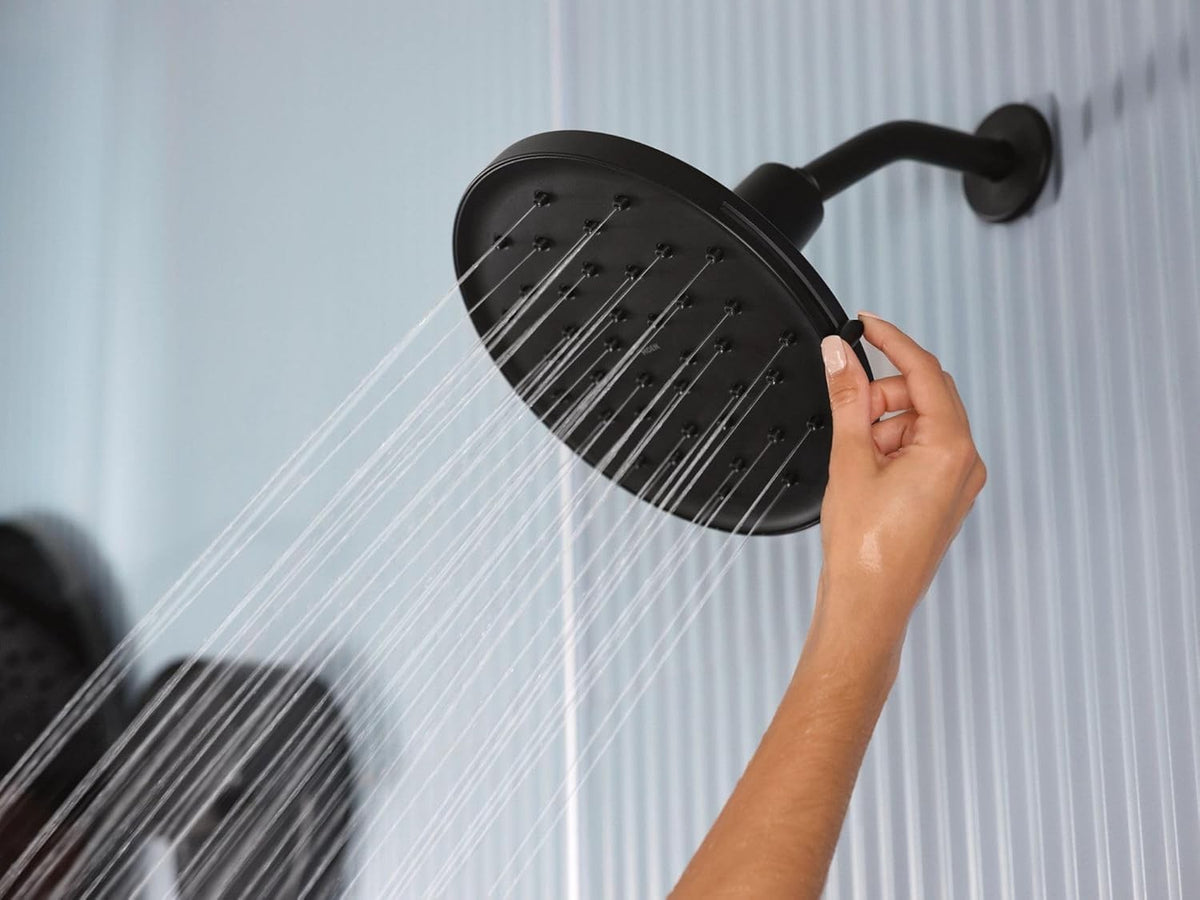 Moen 220R3BL Verso Adjustable 9" Diameter Spray Head Rainshower - Matte Black