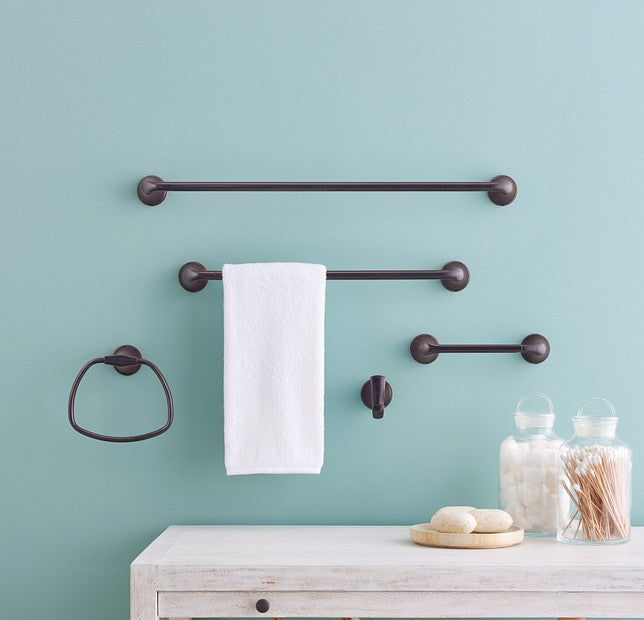 Moen MY4803BRB Tiffin Robe Hook With Press & Mark Stamp - Mediterranean Bronze