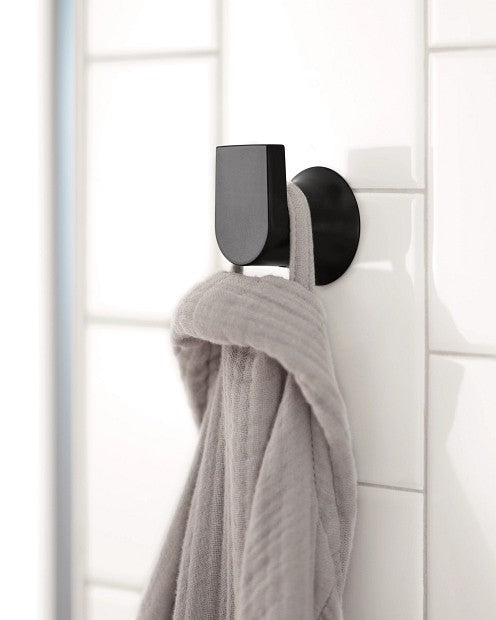 Moen BH3803BL Genta LX Single Robe Hook for Kitchen & Bathroom - Matte Black