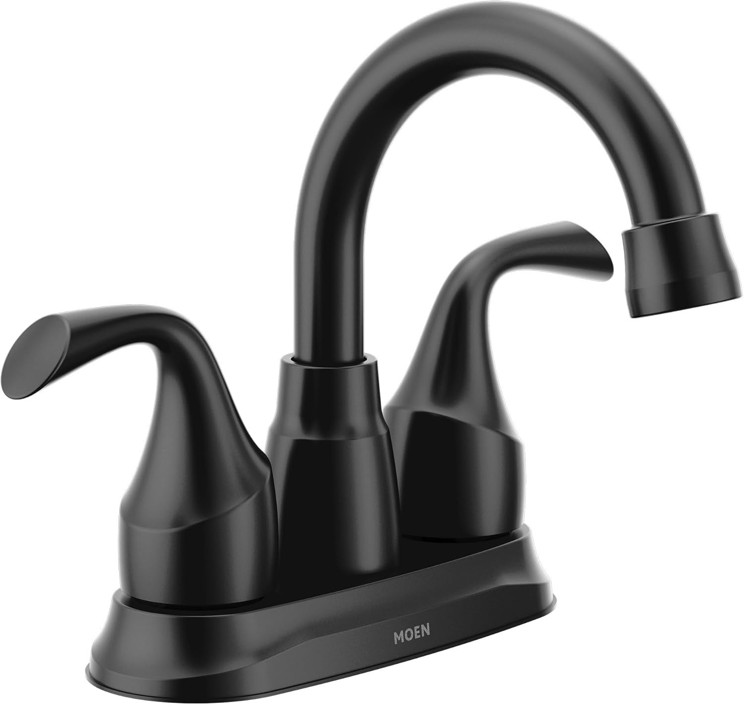 MOEN 84115BL Idora 4 in. 2-Handle Centerset High-Arc Bathroom Faucet Matte Black