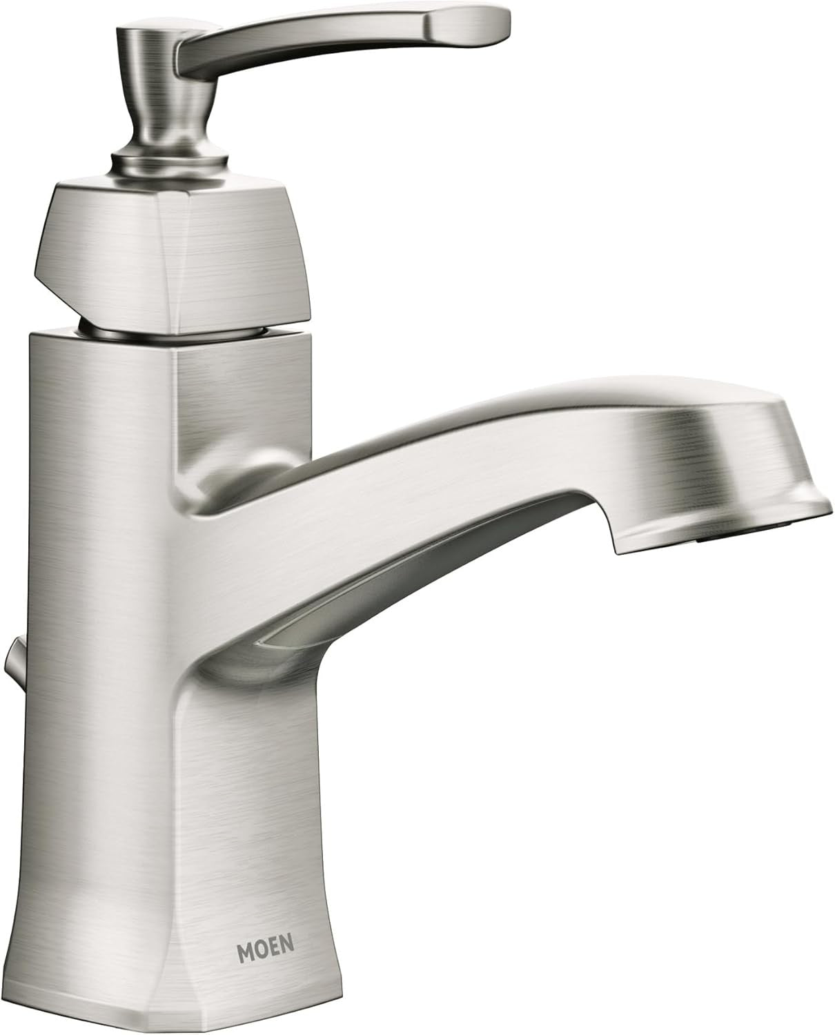 MOEN WS84923SRN Conway Single Hole Bathroom Faucet in Spot Resist Brushed Nickel