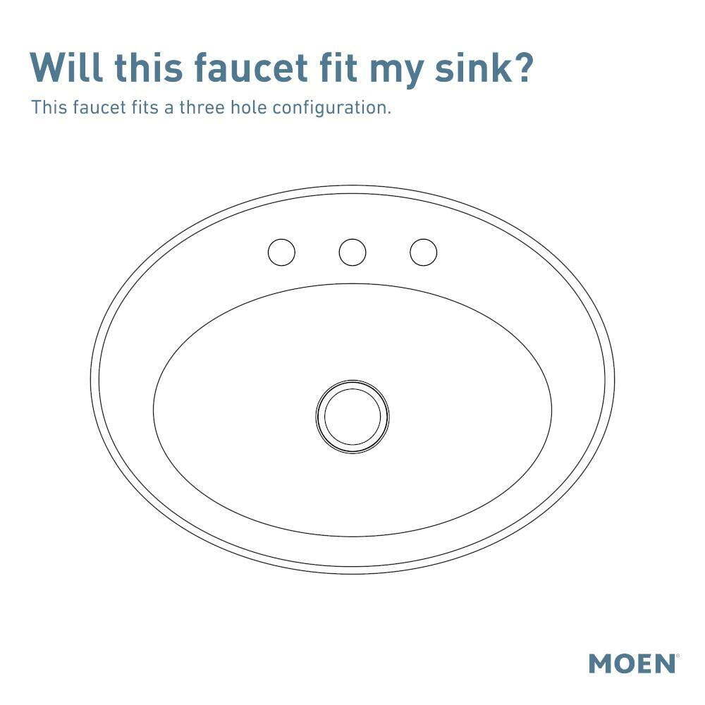 Moen 84467 Korek 4” Centerset 2-Handle Bathroom Faucet - Chrome