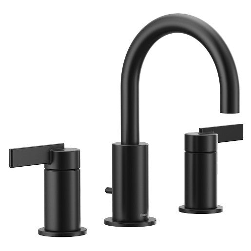 Moen T6222BL CIA 2-Handle Widespread High-Arc Bathroom Faucet Trim Matte Black