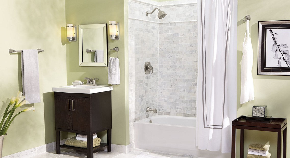Moen Boardwalk 84800SRN Two-Handle 4" Centerset Bathroom Faucet - Brushed Nickel