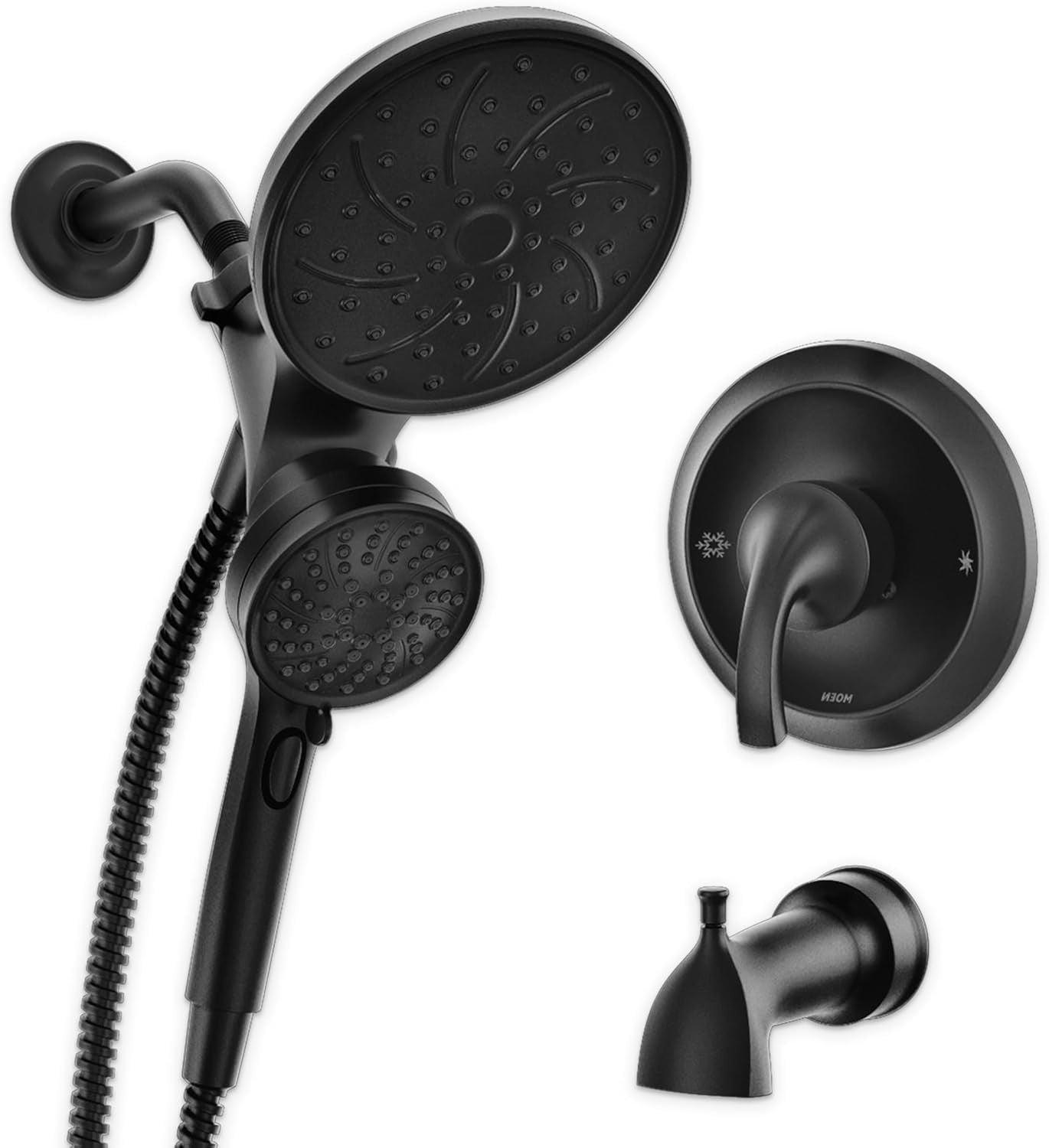 Moen 82304BL Engage Magnetix Multi-Function Handshower & Rainfall - Matte Black