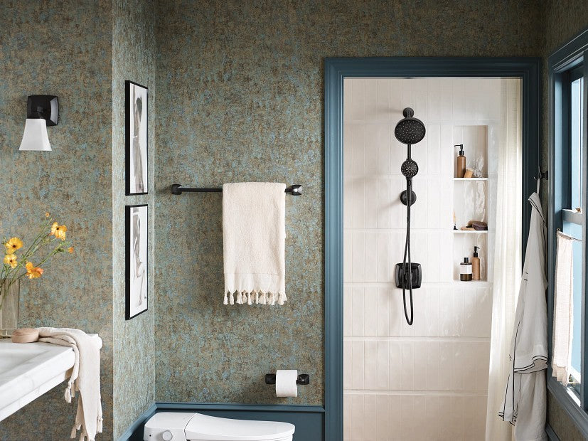 MOEN 28586BL Attract with Magnetix 6-Spray 6.75" Dual Shower Head - Matte Black