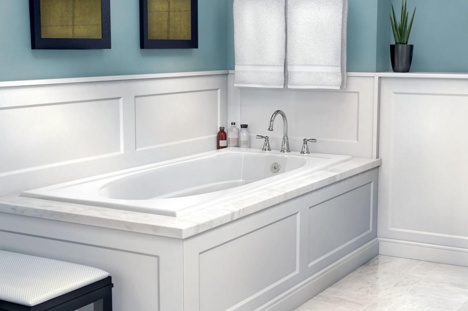 Moen Banbury 86924 Chrome l 2-Handle Roman High Arc Tub Faucet w/ Valve