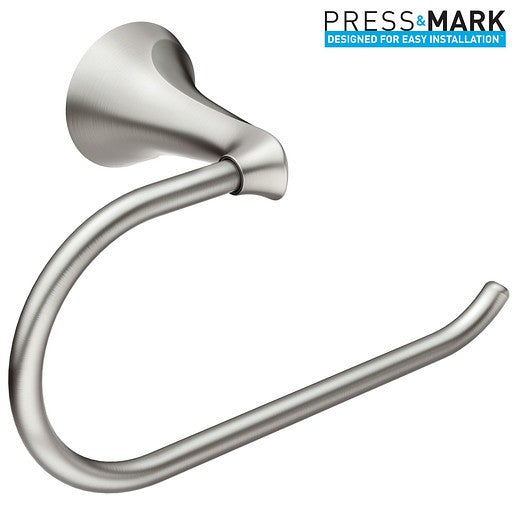 Moen MY1509BN Darcy European Toilet Paper Holder Press & Mark - Brushed Nickel