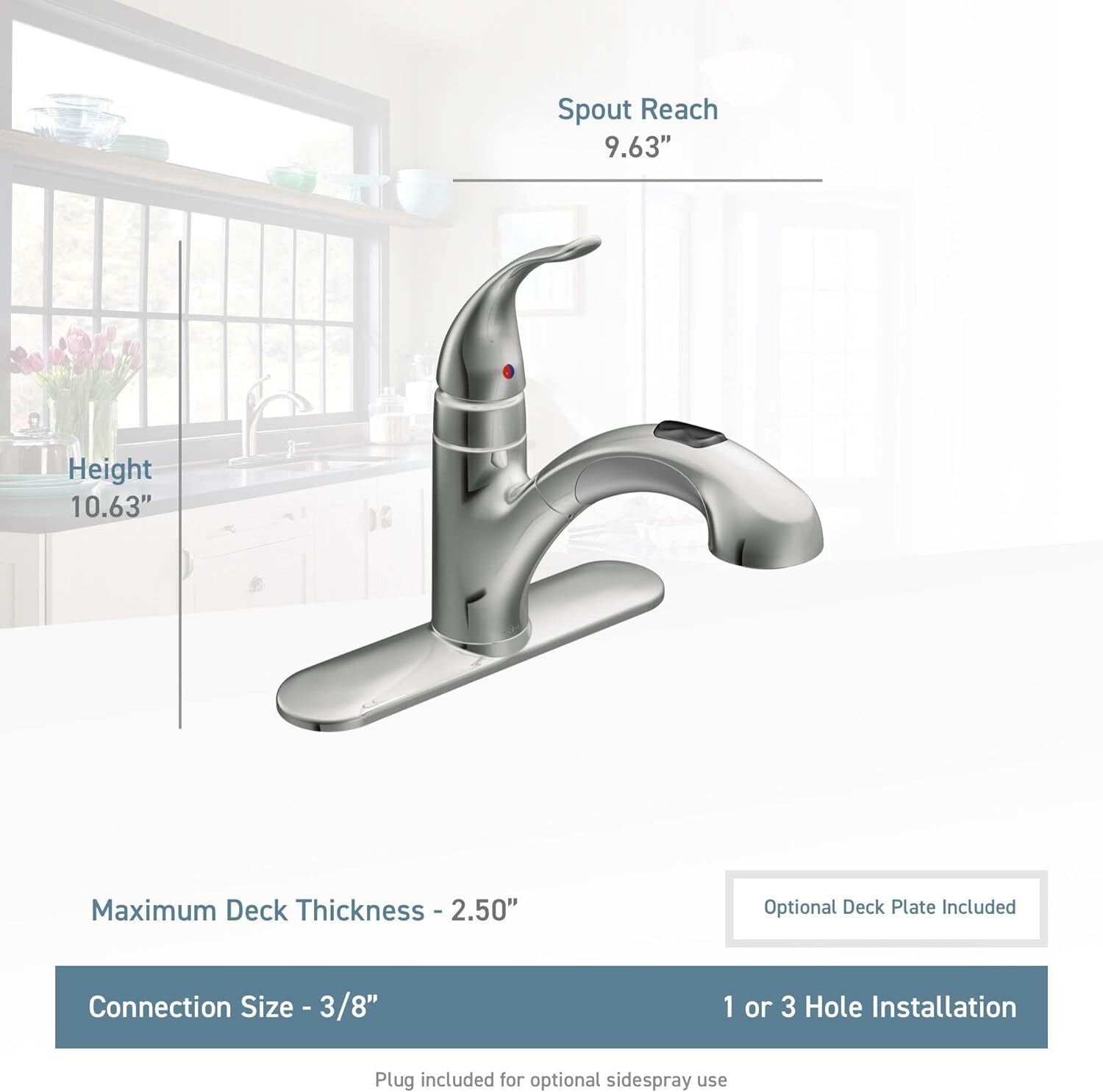 Moen Integra Low Arc Pullout Kitchen Faucet Spot Resist Stainless Steel 67315SRS