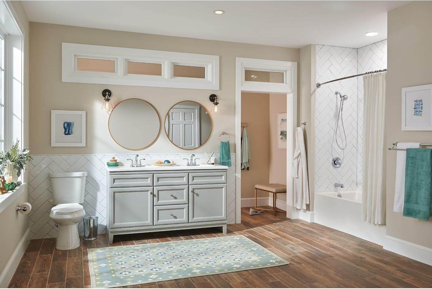 Moen 82879BRB Tiffin Tub/Shower Faucet Set Posi w/ VALVE - Mediterranean Bronze