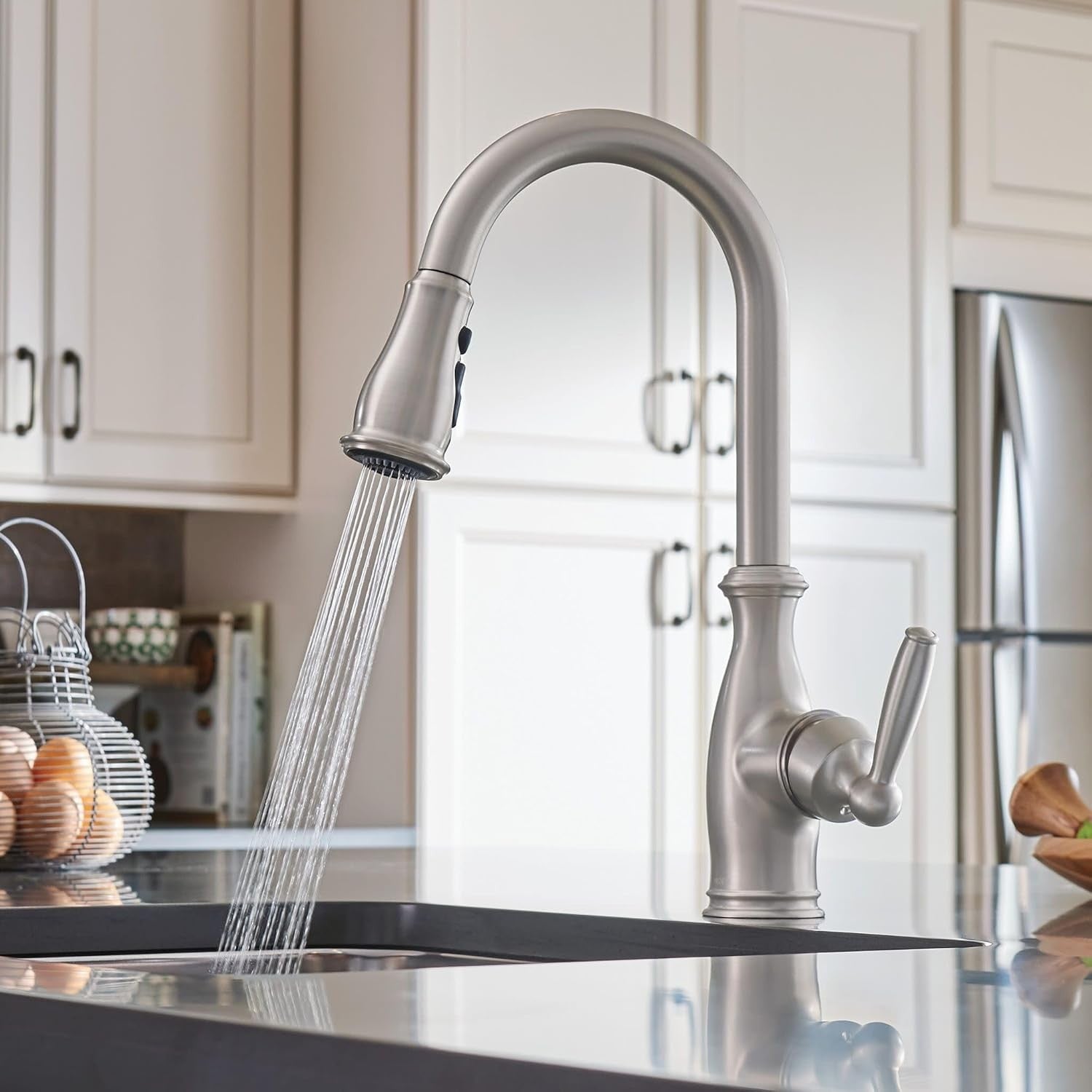 Moen 7185SRS Brantford 1-Handle Pulldown Spray Kitchen Faucet - Spot Resist