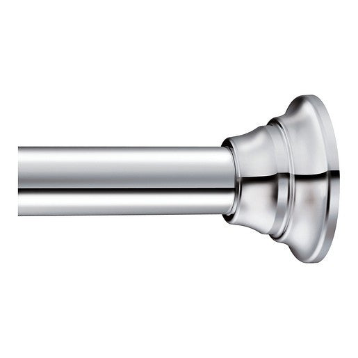 Moen TR1000CH 44” - 72” Adjustable Tension Straight Shower Curtain Rod - Chrome