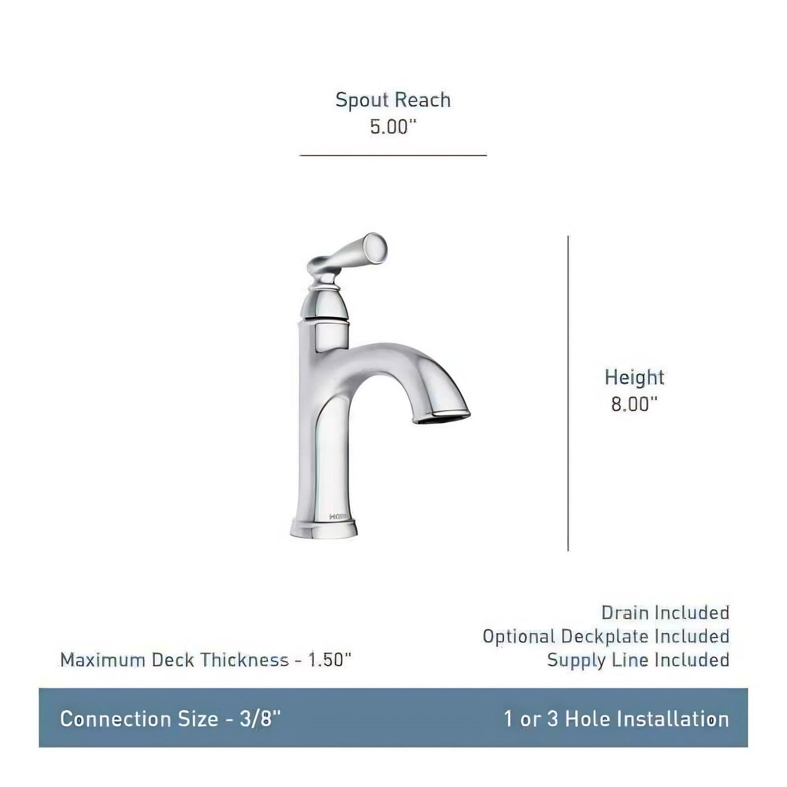 MOEN 84945BRB Banbury One-Handle High Arc Bathroom Faucet - Mediterranean Bronze