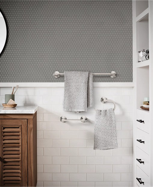 Moen Y0986BN Graeden Wall Mount Towel Ring - Brushed Nickel