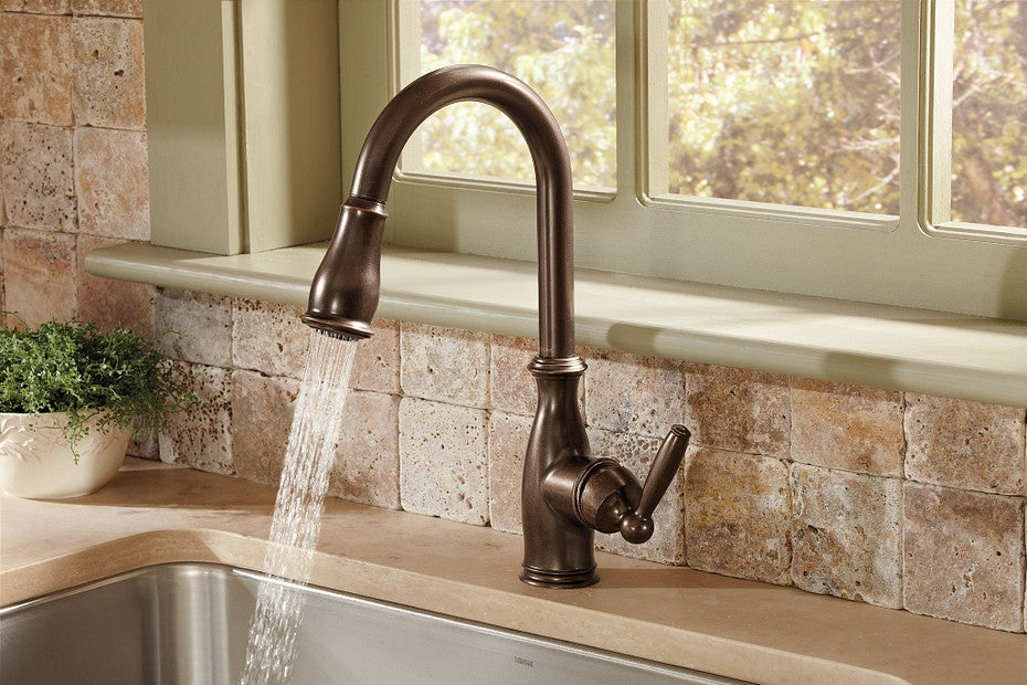 Moen 7185ORB Brantford Pull-Down Sprayer Kitchen Faucet - Oil Rubbed Bronze