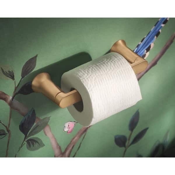 Moen BH3608BZG Genta LX Wall Mount Pivoting Toilet Paper Holder - Bronzed Gold