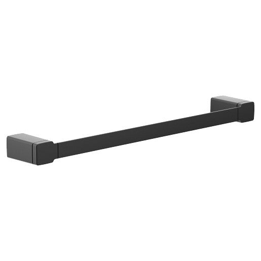 Moen YB8818BL 90 Degree Single 18" Towel Bar - Matte Black