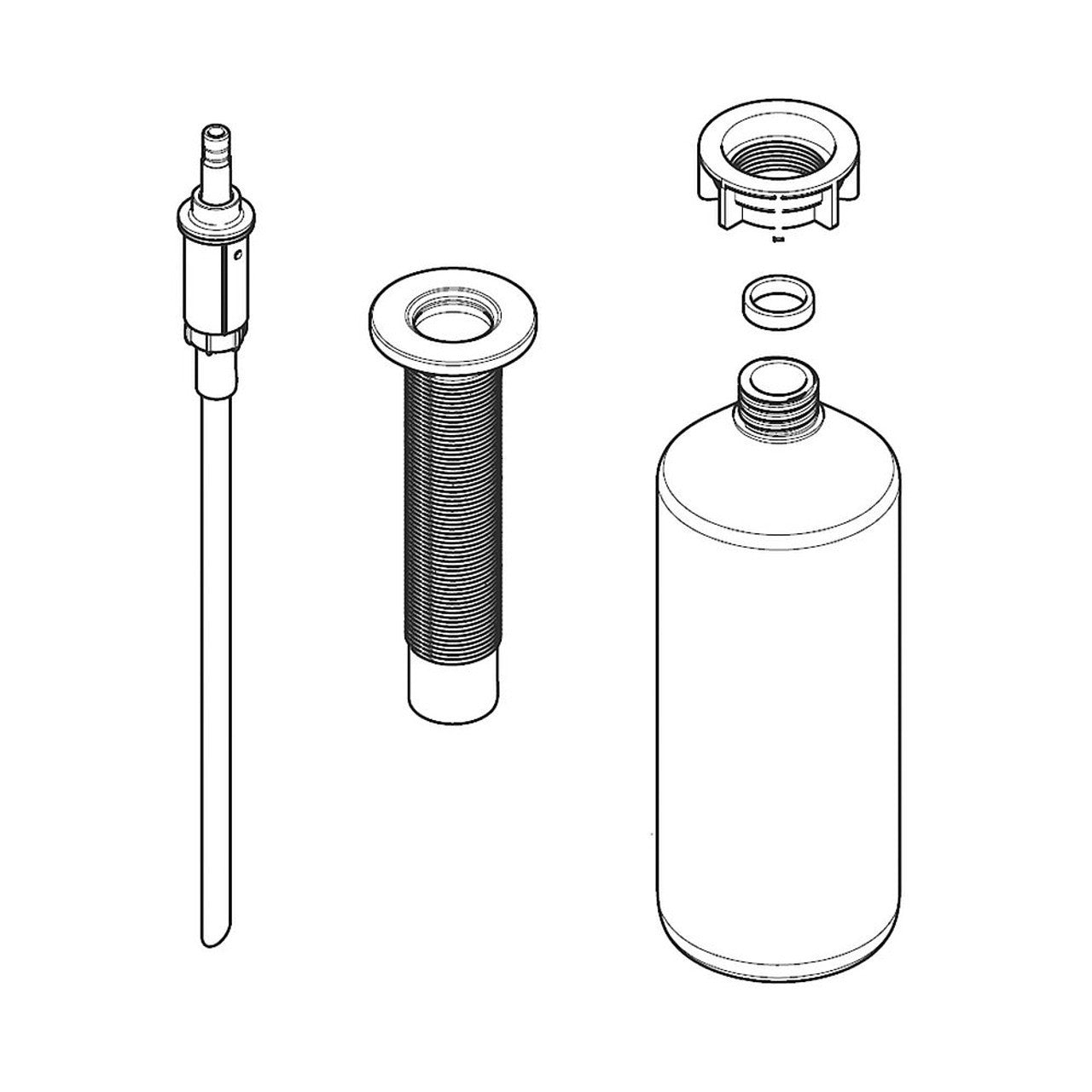 Moen 173490 Premium Soap Dispenser Bottle Replacement Underdeck Service Kit Only