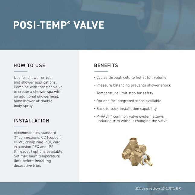 MOEN T2693BN Voss Posi-Temp Tub/Shower Trim Kit in Brushed Nickel *Less Valve