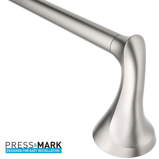 Moen MY1524BN Darcy Towel Bar Press & Mark - Brushed Nickel