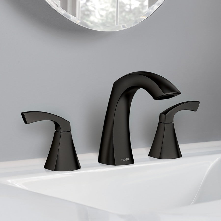 MOEN 84517BL Findlay 8 in. Widespread 2-Handle Bathroom Faucet in Matte Black