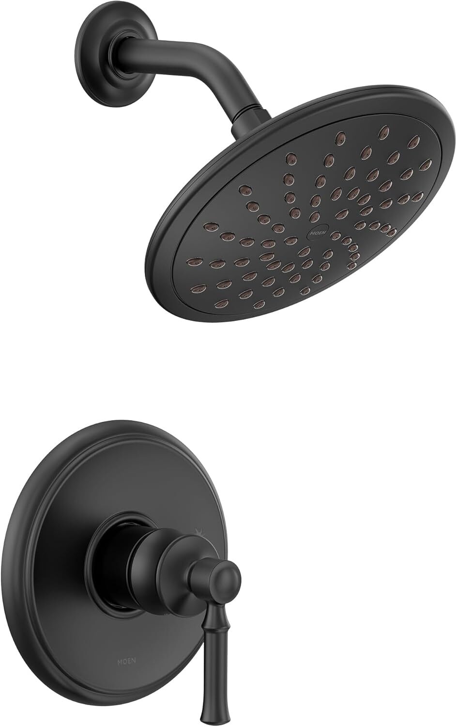 Moen UT2282EPBL Dartmoor M-CORE 2 1-Handle Shower Trim Kit 8-Inch Matte Black