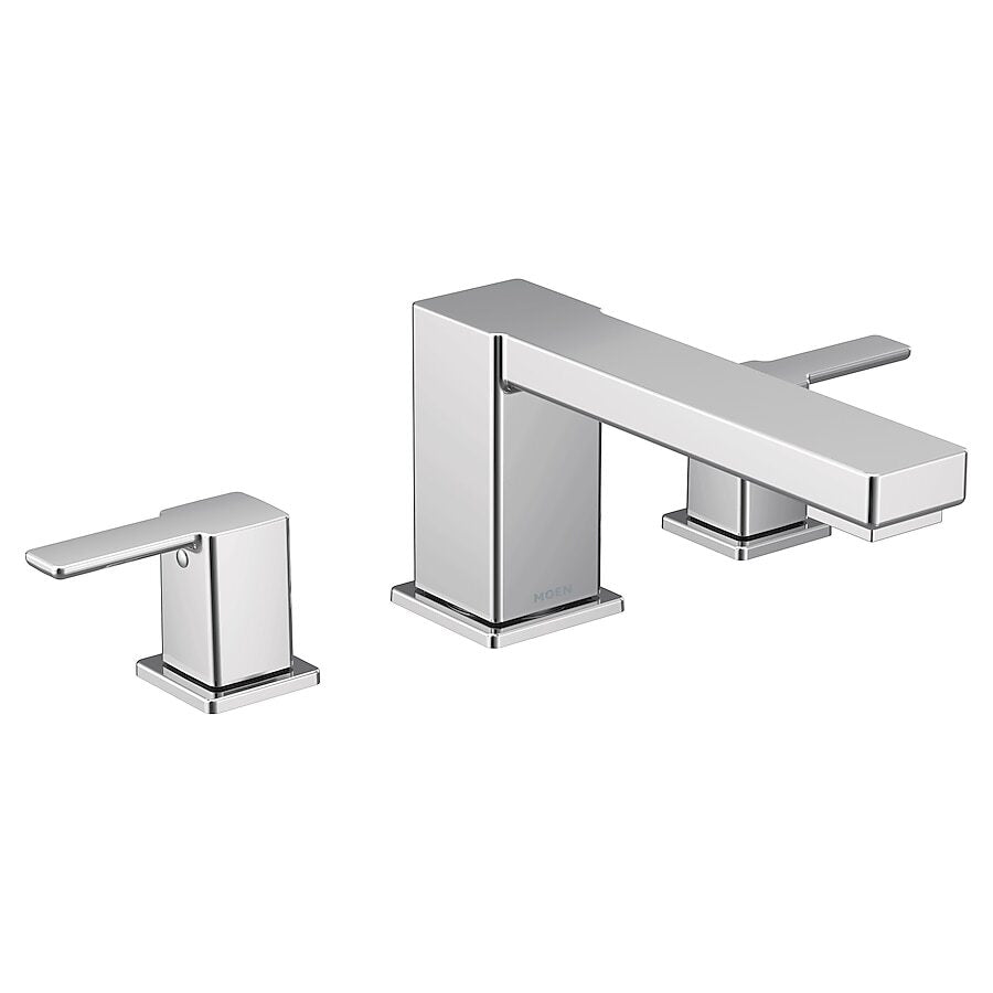 Moen TS913 90 Degree Chrome 2-handle Deck-mount Roman Low-arc Bathtub Faucet