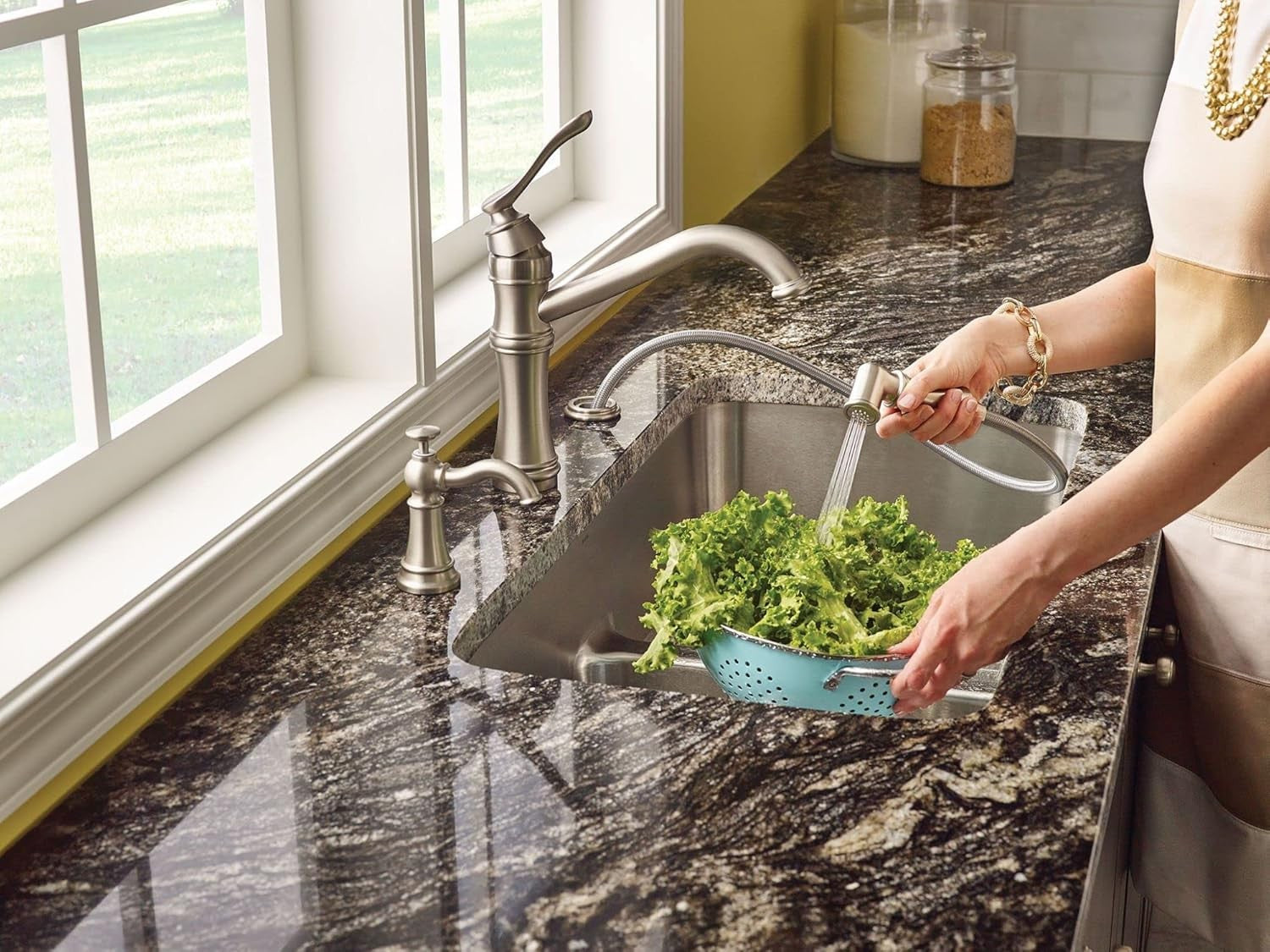 Moen S3945SRS Traditional Soap Dispenser in Spot Resistant Stainless Steel