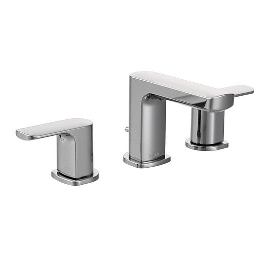 Moen Rizon T6920 Chrome Two-Handle Widespread Bathroom Faucet, Valve Required
