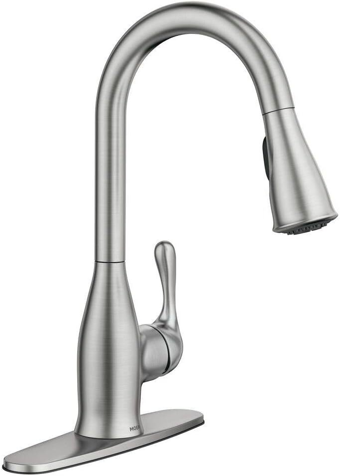 Moen 87966SRS Kaden Spot Resist Stainless One-Handle Pulldown Kitchen Faucet