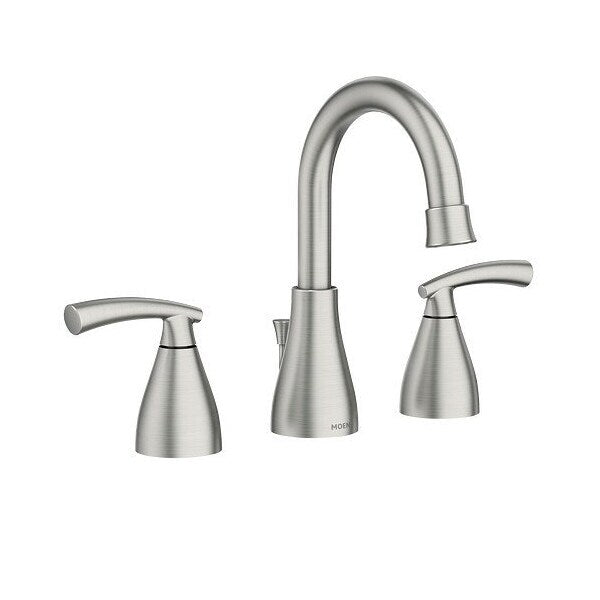 Moen Essie Widespread 2-handle Nickel Bathroom Faucet 84716SRN Brushed Nickel