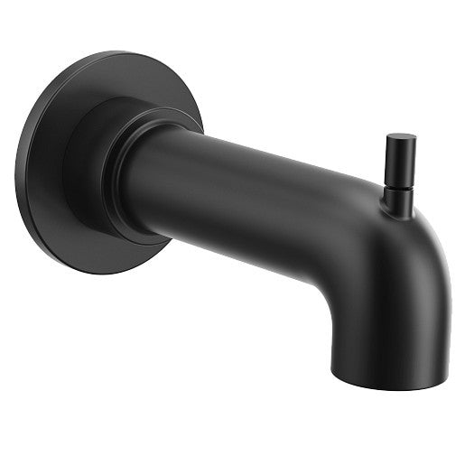 Moen 3346BL Cia 6-1/2" Integrated Diverter Tub Spout Filler - Matte Black