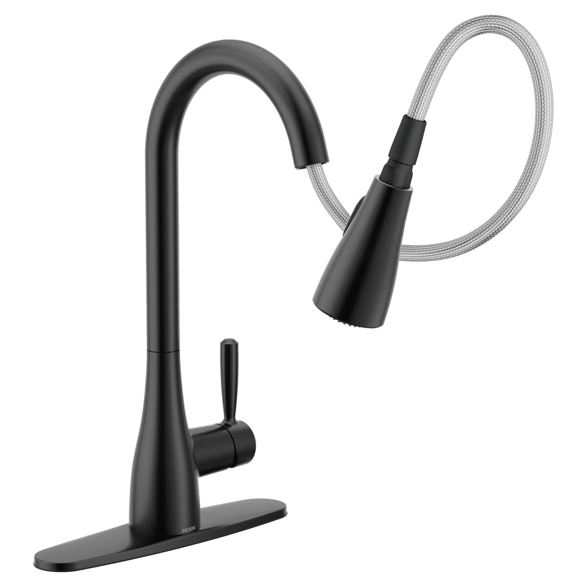 Moen 87260BL Doherty 1-Handle High Arc Pull-Down Kitchen Faucet - Matte Black