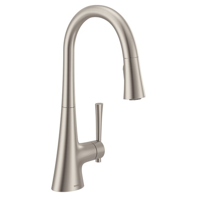 Moen 9126SRS Kurv Single Handle High Arc Pull-Down Kitchen Faucet - Spot Resist