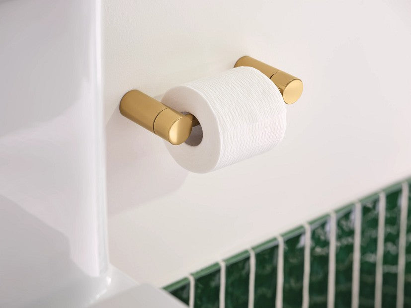 Moen YB0408BG Pivoting Wall Mounted Modern Toilet Paper Holder - Brushed Gold