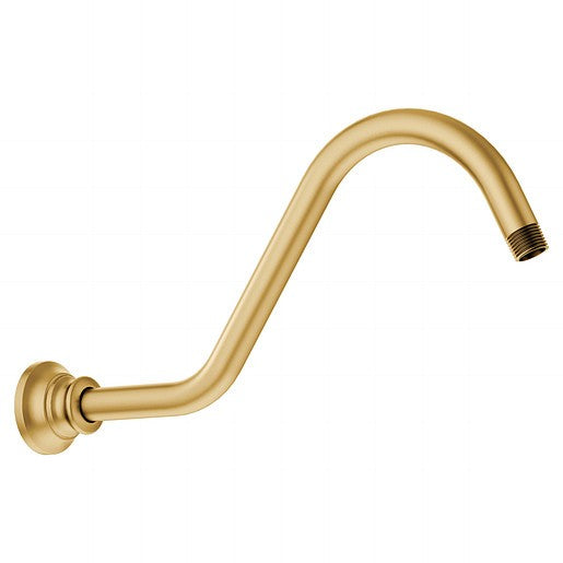 MOEN S113BG Waterhill 14" Replacement Extension Curved Shower Arm - Brushed Gold