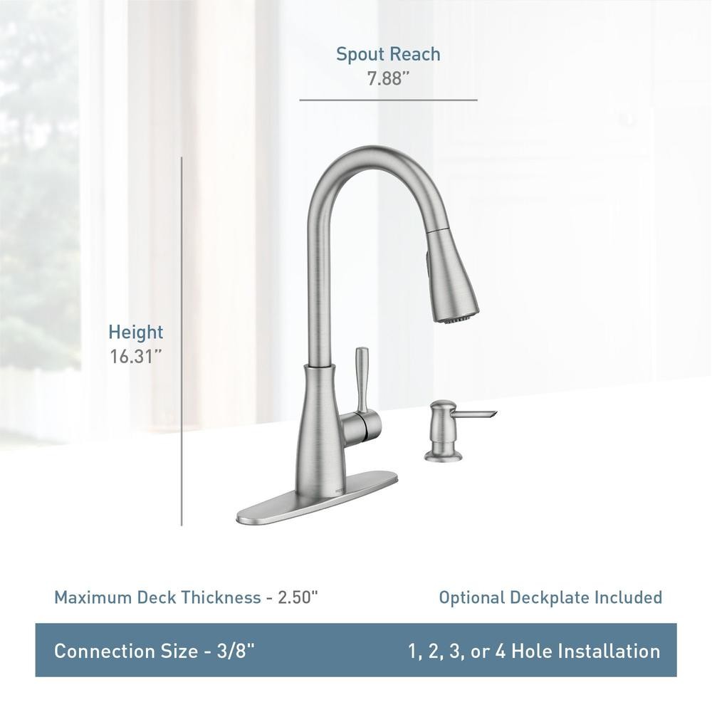 Moen 87699SRS Lucira 1-Handle Pulldown Kitchen Faucet - Spot Resist Stainless
