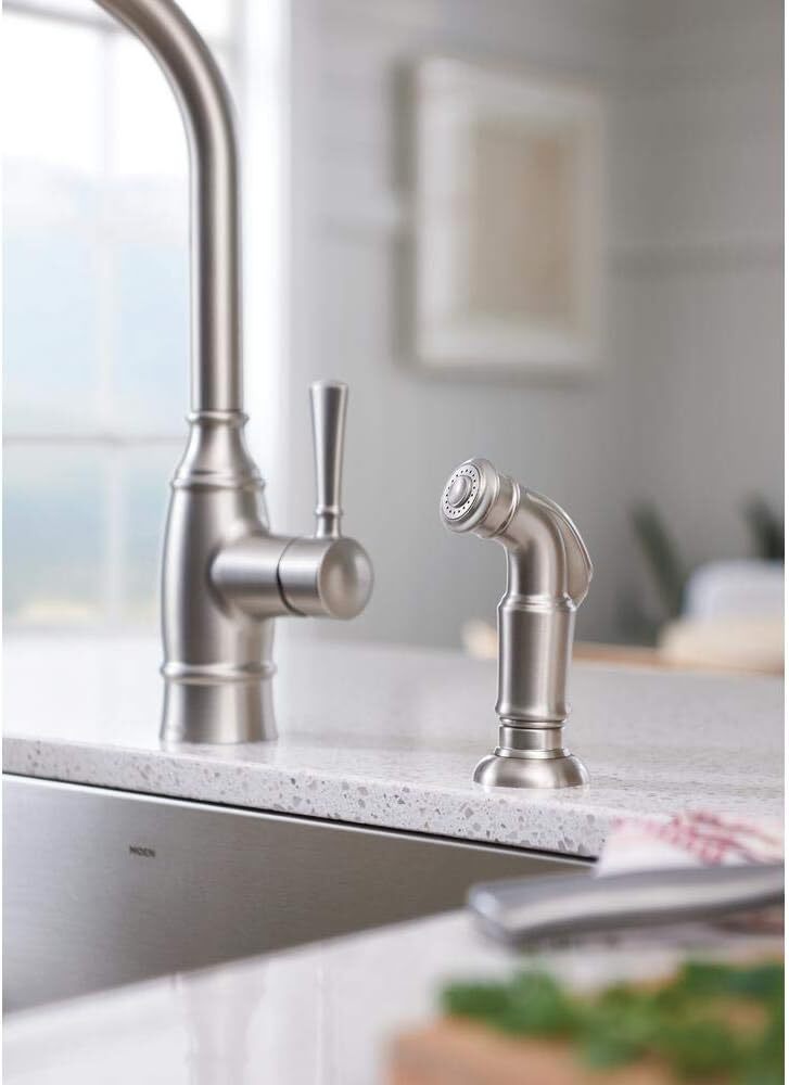 Moen Kitchen Faucet Single-Handle Side Sprayer Spot-Resistant Stainless 87506SRS