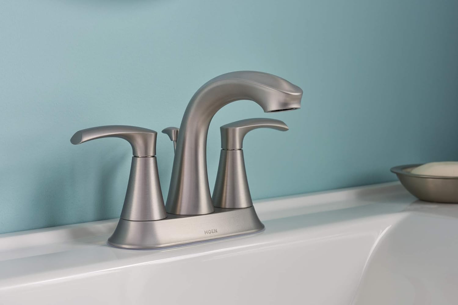 Moen 84137SRN Graeden 2-Handle Bathroom Faucet w/ Push Down Drain Brushed Nickel