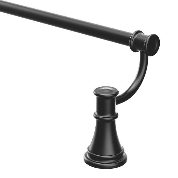 Moen YB6418BL Belfield 18-Inch Bathroom Towel Bar - Matte Black
