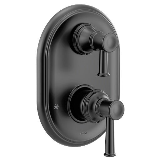 Moen UT3322BL Belfield M-CORE 3-Series 2-Handle Valve Trim - Matte Black