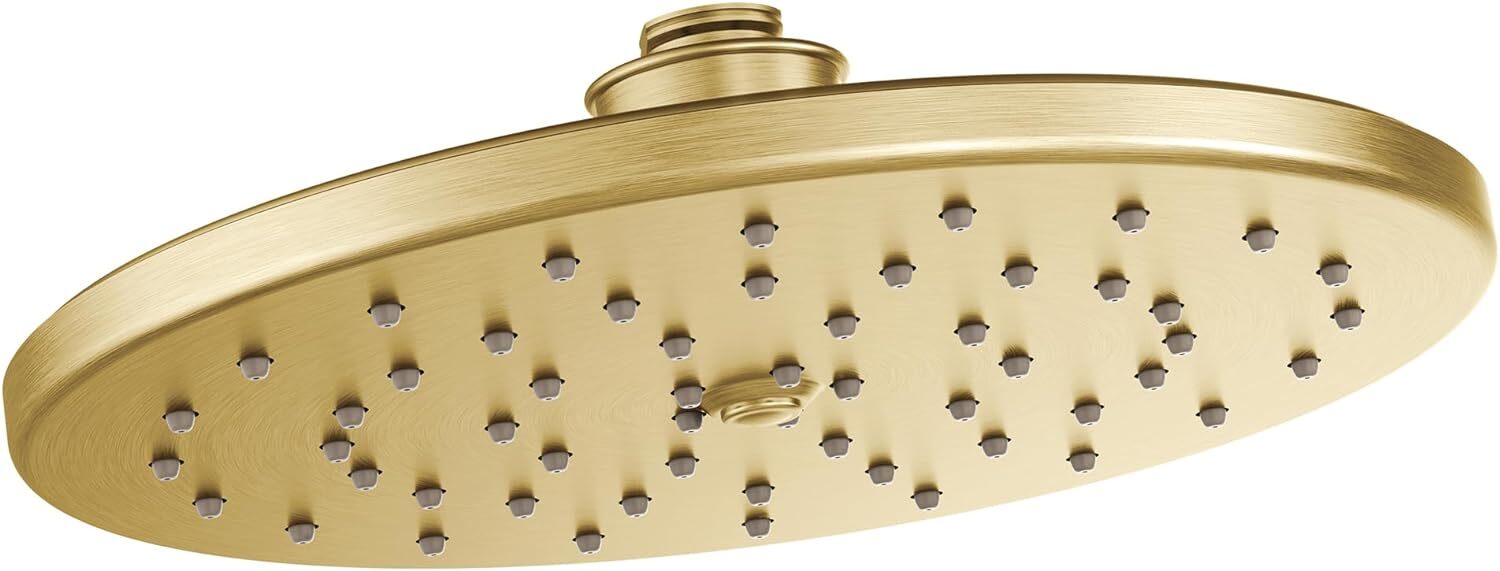 Moen S112BG Waterhill 2.5 GPM Single Function Rain Shower Head - Brushed Gold