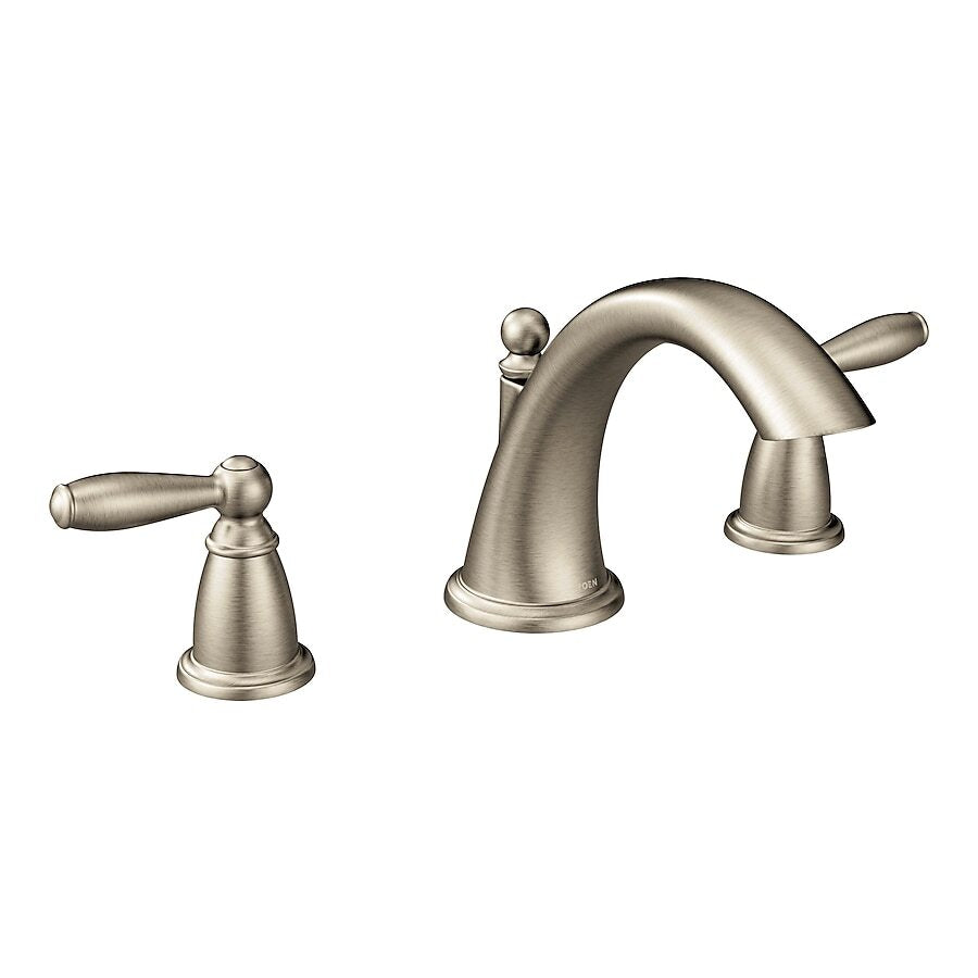 Moen Brantford Two-Handle Low Arc Roman Tub Faucet - Brushed Nickel (T4943BN)